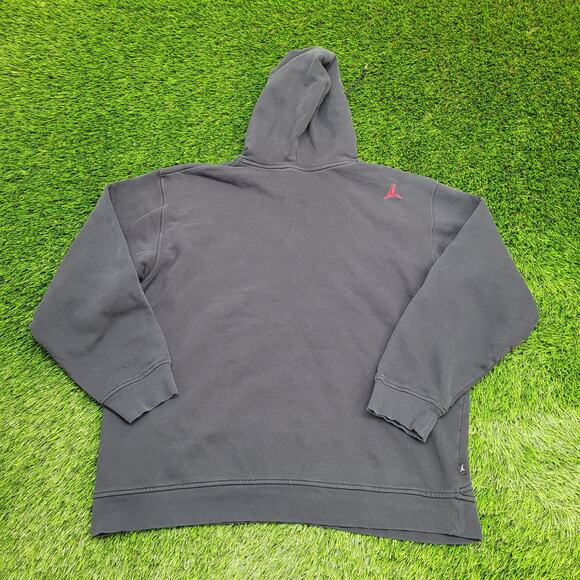 Vintage Air Jordan Terry Hoodie Large 25x27 Baggy Faded Black - Picture 7 of 12